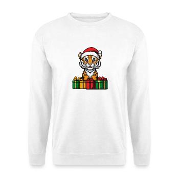 Tiger Weihnachten Geschenke - Unisex Pullover - Weiß - Vorne