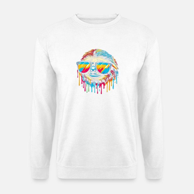 Faultier Faultierkunst Fauler Faultierfan - Unisex Pullover - Weiß