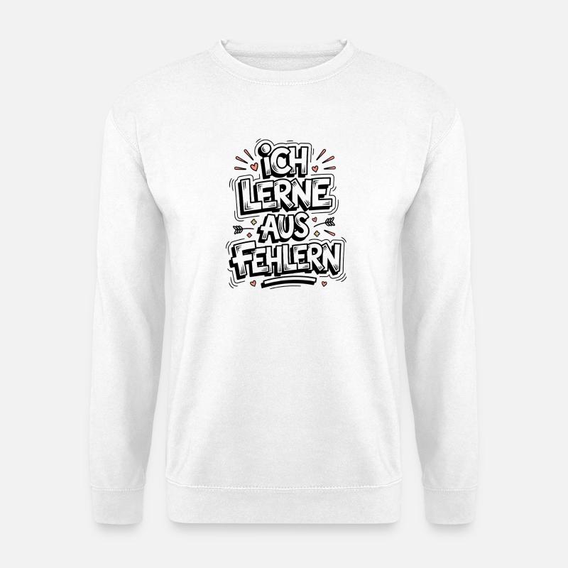 Ich Lerne Aus Fehlern Spruch - Unisex Pullover - Weiß