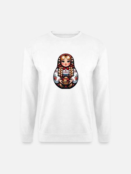 Matryoshka in Russian Matryoshka Doll Russian - Unisex Sweatshirt - white