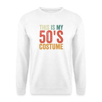 50er-Jahre-Kostüm Halloween Vintage Mein 50er-Jahr - Unisex Pullover - Weiß - Vorne - Alina (178cm) & Michal (187cm)