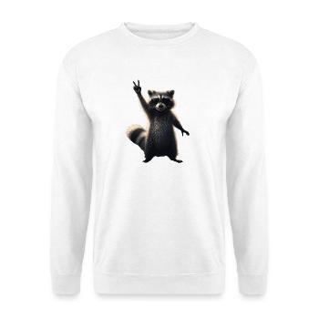Cool raccoon with sunglasses motif - Unisex Sweatshirt - white - Front
