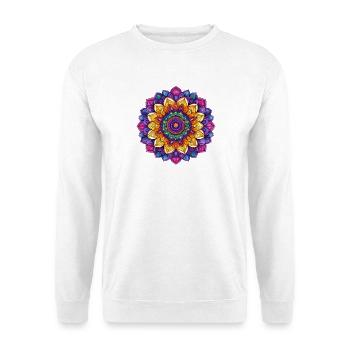 Kaleidoskop Mandala Farbspiel - Unisex Pullover - Weiß - Vorne