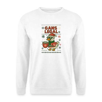 Goose Legal Christmas Goose Funny Saying - Unisex Sweatshirt - white - Front