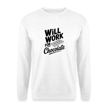 Wird für Schokolade funktionieren - Unisex Pullover - Weiß - Vorne