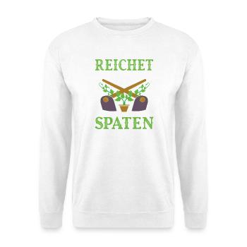 Garten Gärtner Gärtnern Spruch Gartenbau Pflanzen - Unisex Pullover - Weiß - Vorne - Alina (178cm) & Michal (187cm)