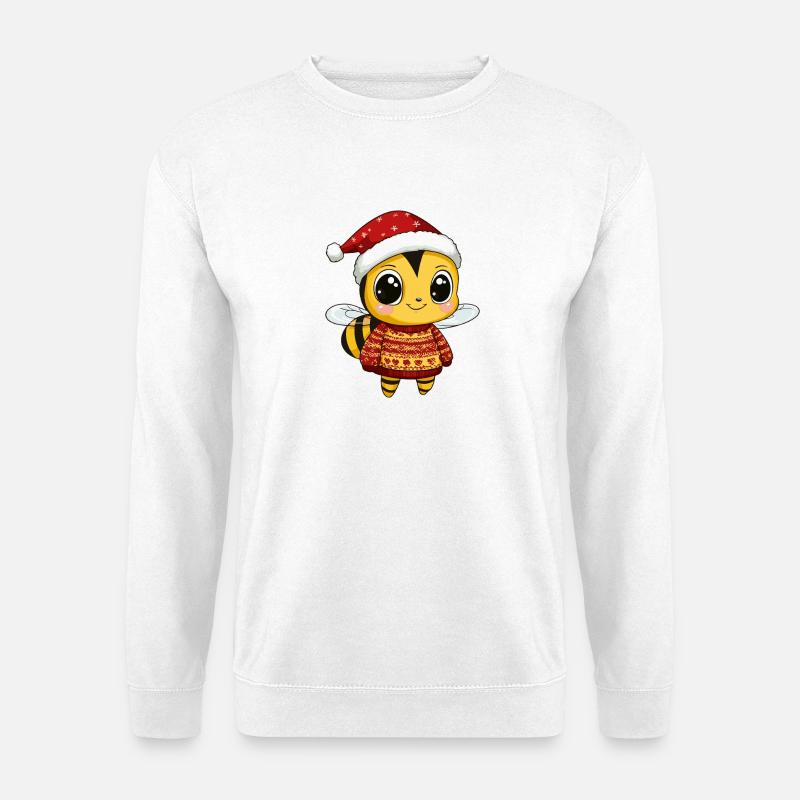 Biene Weihnachten Xmas - Unisex Pullover - Weiß