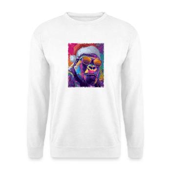 Portrait de Noël du Gorille - Sweat-shirt Unisexe - blanc - Devant