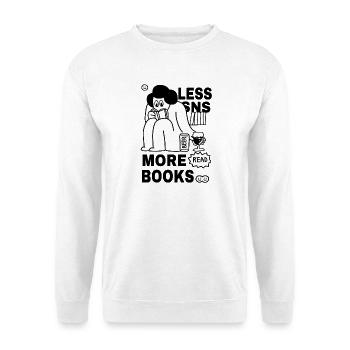Lecture de la conception des livres - Sweat-shirt Unisexe - blanc - Devant