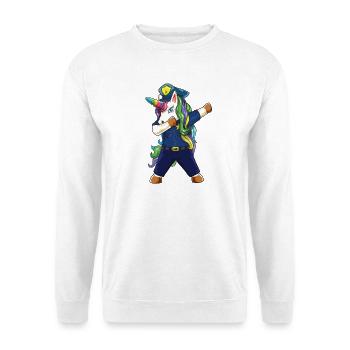 Einhorn-Polizist abtupfen Vater Officer Vatertags-Gi - Unisex Pullover - Weiß - Vorne