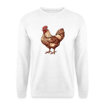 Vibrant Chicken Illustration - Unisex Sweatshirt - white - Front