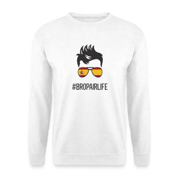 Bropair Spain Travel Abroad Year Bro-Pair Aupair - Unisex Sweatshirt - white - Front