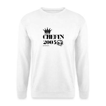 Chefin Edition 2003 Powerfrau 22 Jahre - Unisex Pullover - Weiß - Vorne