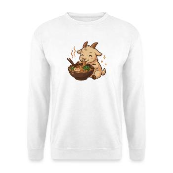 Goat with noodles ramen kawaii goat - Unisex Sweatshirt - white - Front