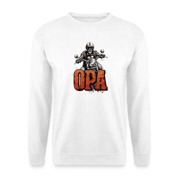Motocycliste Grand-père OPA - Sweat-shirt Unisexe - blanc - Devant