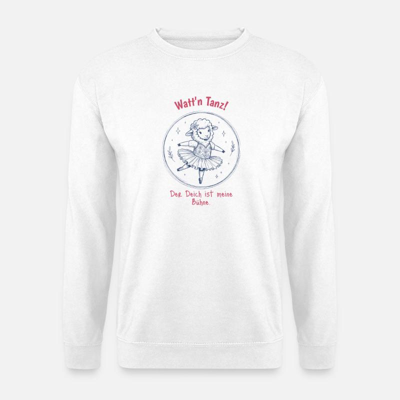 Watt'n Tanz! Deich Bühne Tanz-Schaf - Unisex Pullover - Weiß