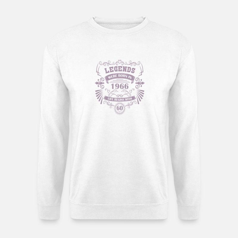Legenden geboren 1966 - Unisex Pullover - Weiß