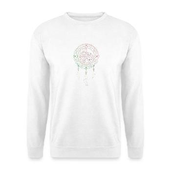 Einheimischer AmeriCat Purr-oud Katzenliebhaber-Parodie auf Stammesmitglied - Unisex Pullover - Weiß - Vorne