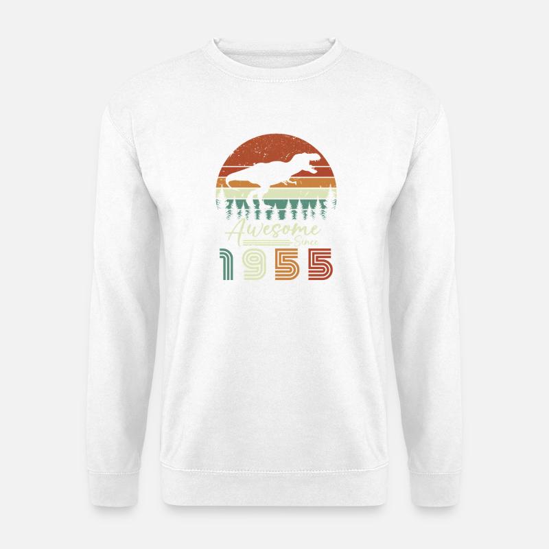 awsome_since_dinaseur_1955 - Unisex Pullover - Weiß