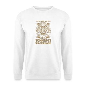 Mittelalter Schildwall Mittelaltermarkt Wikinger - Unisex Pullover - Weiß - Vorne