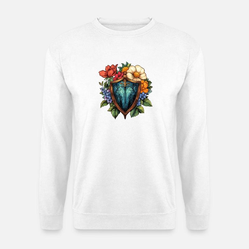Blumenshield Heraldik - Unisex Pullover - Weiß