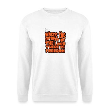 Where The Spirit Of The Lord Is There Is Freedom - Unisex Sweatshirt - white - Front