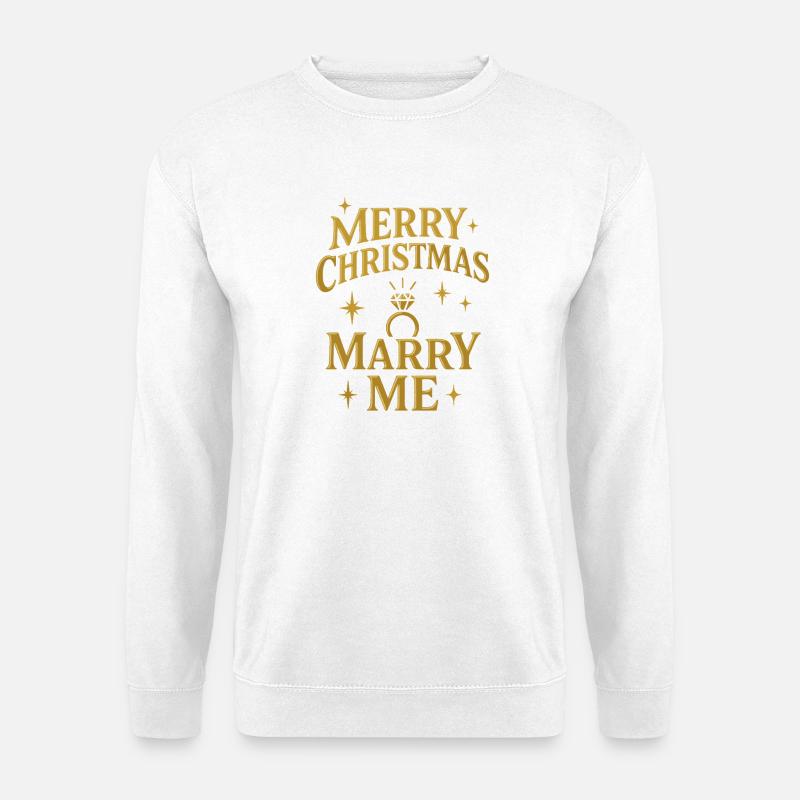Weihnachtsverlobung Ringverheißung - Unisex Pullover - Weiß