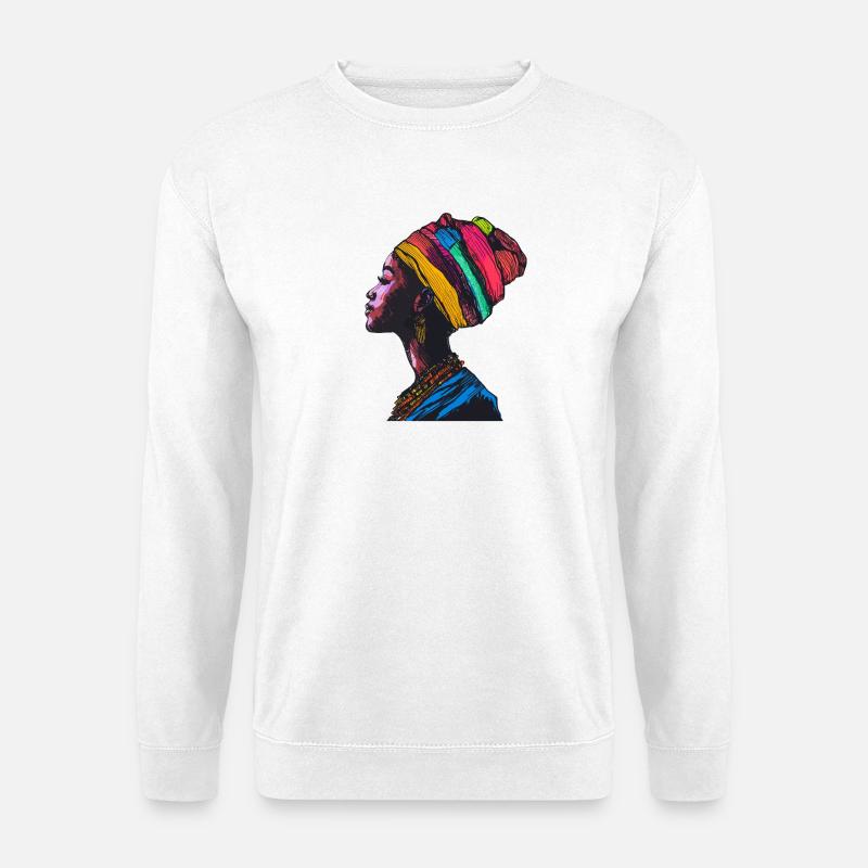 Königin der Regenbogen-Turbanen - Unisex Pullover - Weiß