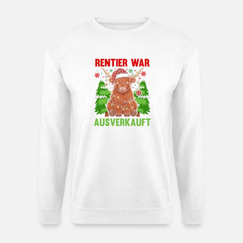 Weihnachtsmann Weihnachtsbaum Weihnachten - Unisex Pullover - Weiß