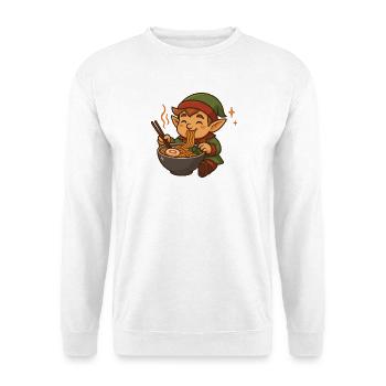 Elf with noodles ramen kawaii elf - Unisex Sweatshirt - white - Front