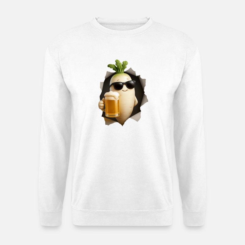 Radieschen Bier - Unisex Pullover - Weiß