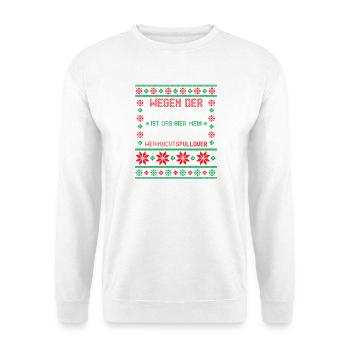 Inflation du Père Noël Temps de Noël - Sweat-shirt Unisexe - blanc - Devant