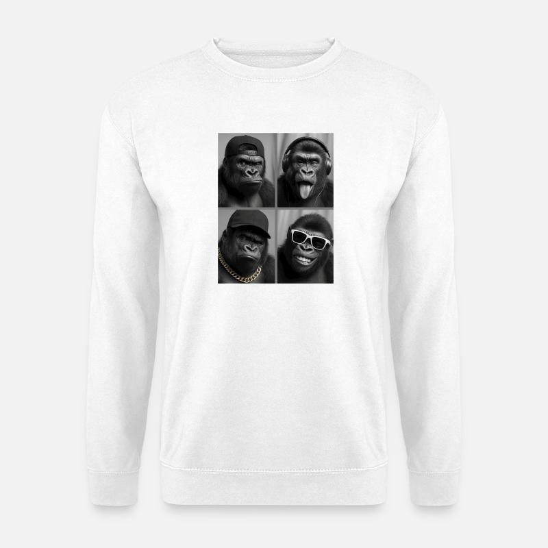Gorilla - Unisex Pullover - Weiß