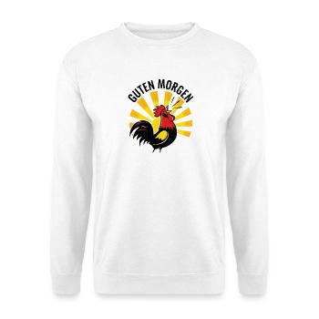 Hahn Guten Morgen - Unisex Pullover - Weiß - Vorne