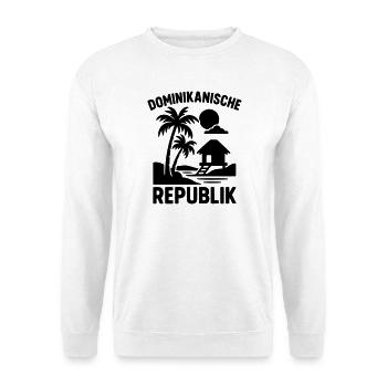 Dominican Republic Silhouette - Unisex Sweatshirt - white - Front