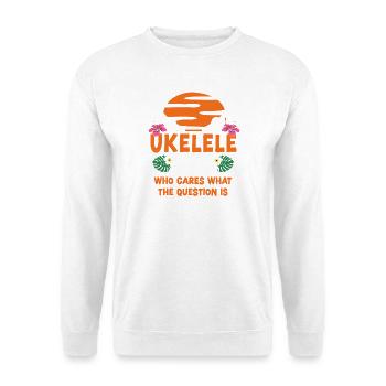 Hawaiian Ukulele Uke Ukulele Is - Unisex Pullover - Weiß - Vorne - Alina (178cm) & Michal (187cm)
