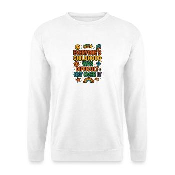 Résilience d’enfance : Passer à autre chose, drôle de dire - Sweat-shirt Unisexe - blanc - Devant