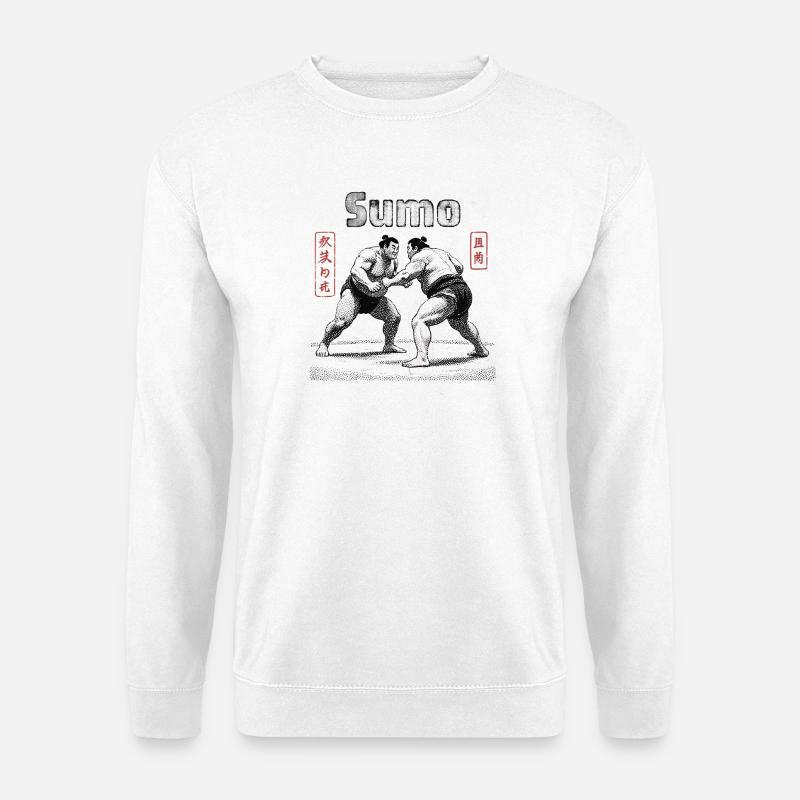 Japanische Sumo Kämpfer  - Unisex Pullover - Weiß