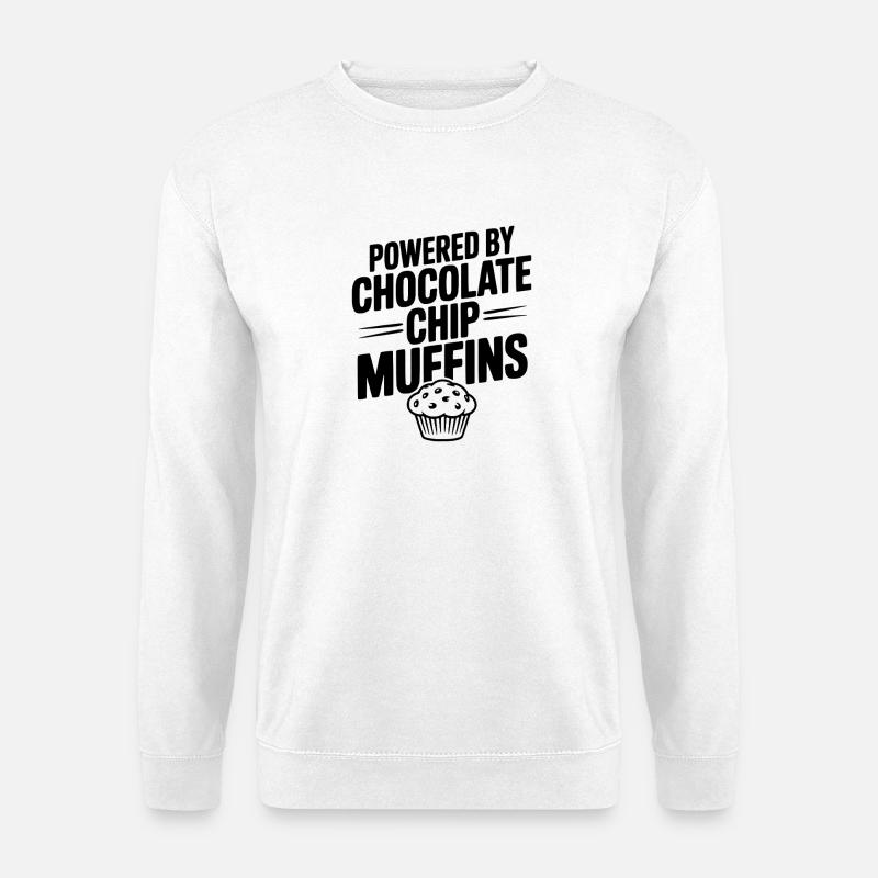 Powered by Chocolate Chip Muffins - Unisex Sweatshirt - white