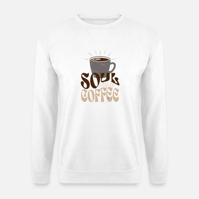 Kaffeeliebhaber - Spruch - Unisex Pullover - Weiß