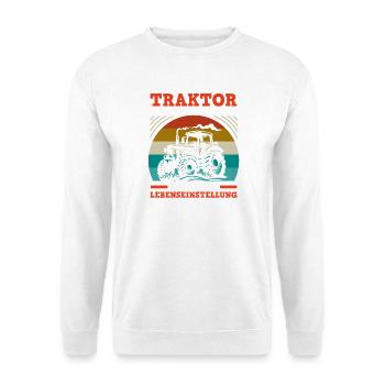 Trecker Landwirt Bauer Traktorfahrer Traktor - Unisex Pullover - Weiß - Vorne