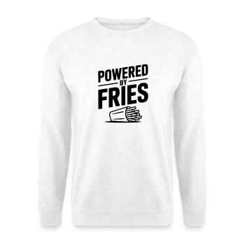 Propulsé par Fries - Sweat-shirt Unisexe - blanc - Devant