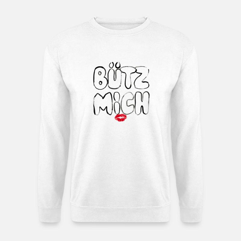 Bütz Mich! Interaktives Fasching Kostüm T-Shirt - Unisex Pullover - Weiß