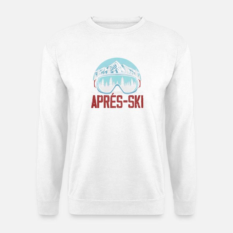 Après-ski Skibrille Berge - Unisex Pullover - Weiß