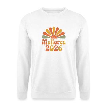 Mallorca Sonnenaufgang 2026 - Unisex Pullover - Weiß - Vorne - Alina (178cm) & Michal (187cm)