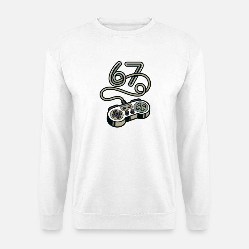 Retro Neon Controller Art 67 - Unisex Pullover - Weiß