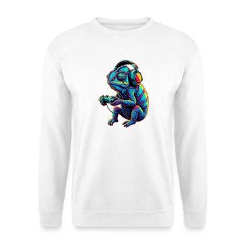 Chameleon Gaming Animal Video Games Funny - Unisex Sweatshirt - white - Front