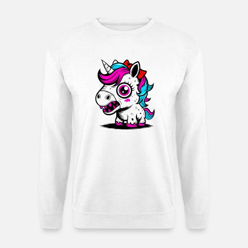 Neon Einhorn - Unisex Pullover - Weiß