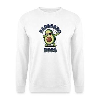 Papacado 2026 Avocado Dance Baby Dad Becoming a Dad - Unisex Sweatshirt - white - Front