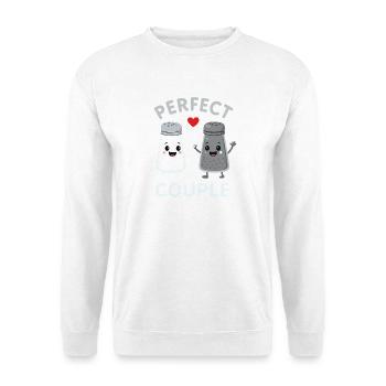 Perfect Couple Salt And Pepper Love Duo - Unisex Pullover - Weiß - Vorne